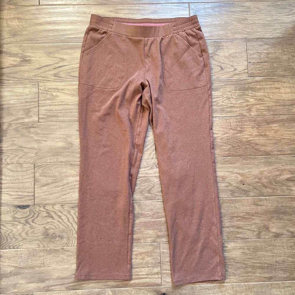 Isaac Mizrahi Live! Pants Size LT Tall Brown Soho Plush Knit Straight Leg